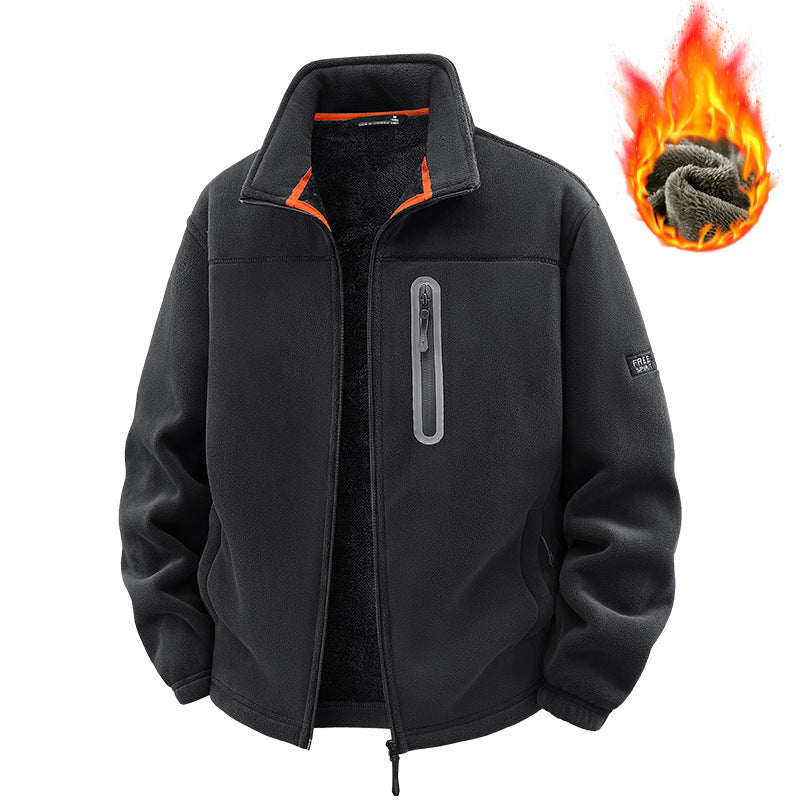 Men's Polar Fleece Outdoor Jacket – Warm & Comfortable