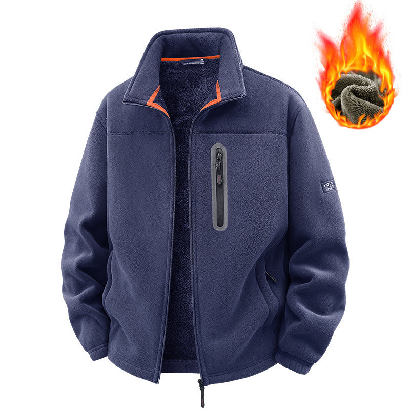 Men's Polar Fleece Outdoor Jacket – Warm & Comfortable