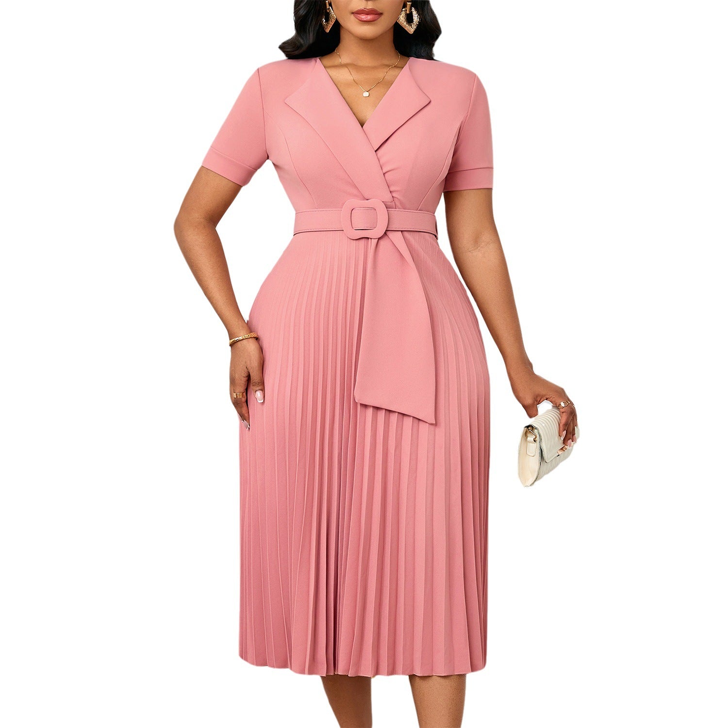 Women's Plus-Size High-Waisted African Dress
