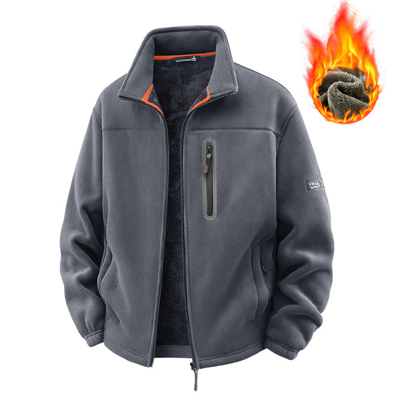 Men's Polar Fleece Outdoor Jacket – Warm & Comfortable