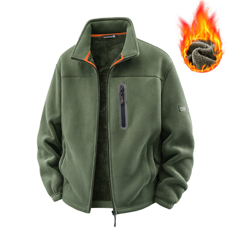 Men's Polar Fleece Outdoor Jacket – Warm & Comfortable