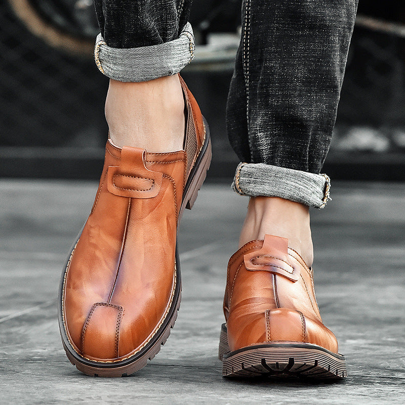 Men's Genuine Leather Loafers – Casual Comfort Shoes