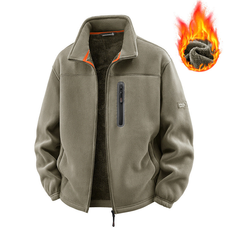 Men's Polar Fleece Outdoor Jacket – Warm & Comfortable