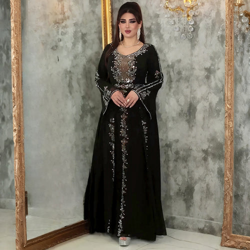 Elegant Chiffon Bell Sleeve Maxi Dress for Women
