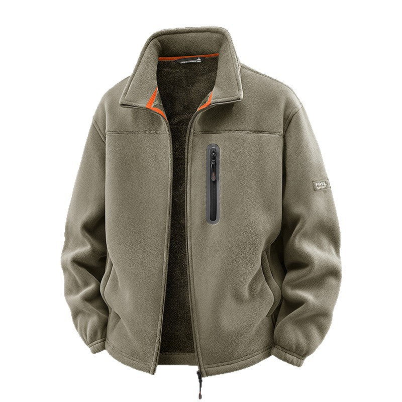 Men's Polar Fleece Outdoor Jacket – Warm & Comfortable