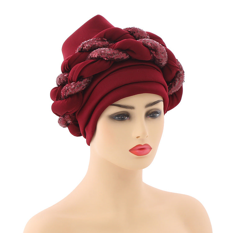 African Women's Ethnic Headwrap Turban Hat