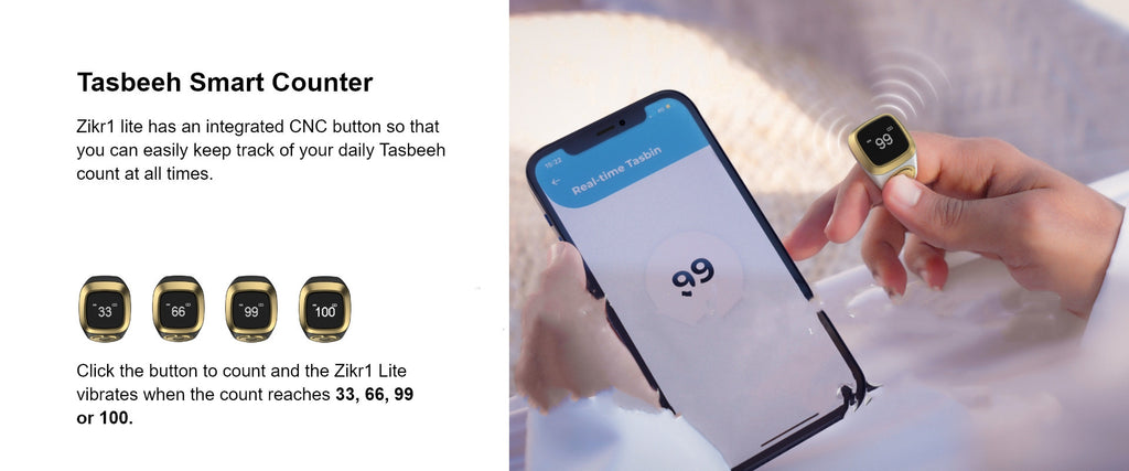 World's First Smart Ring With Tasbih Beads Function